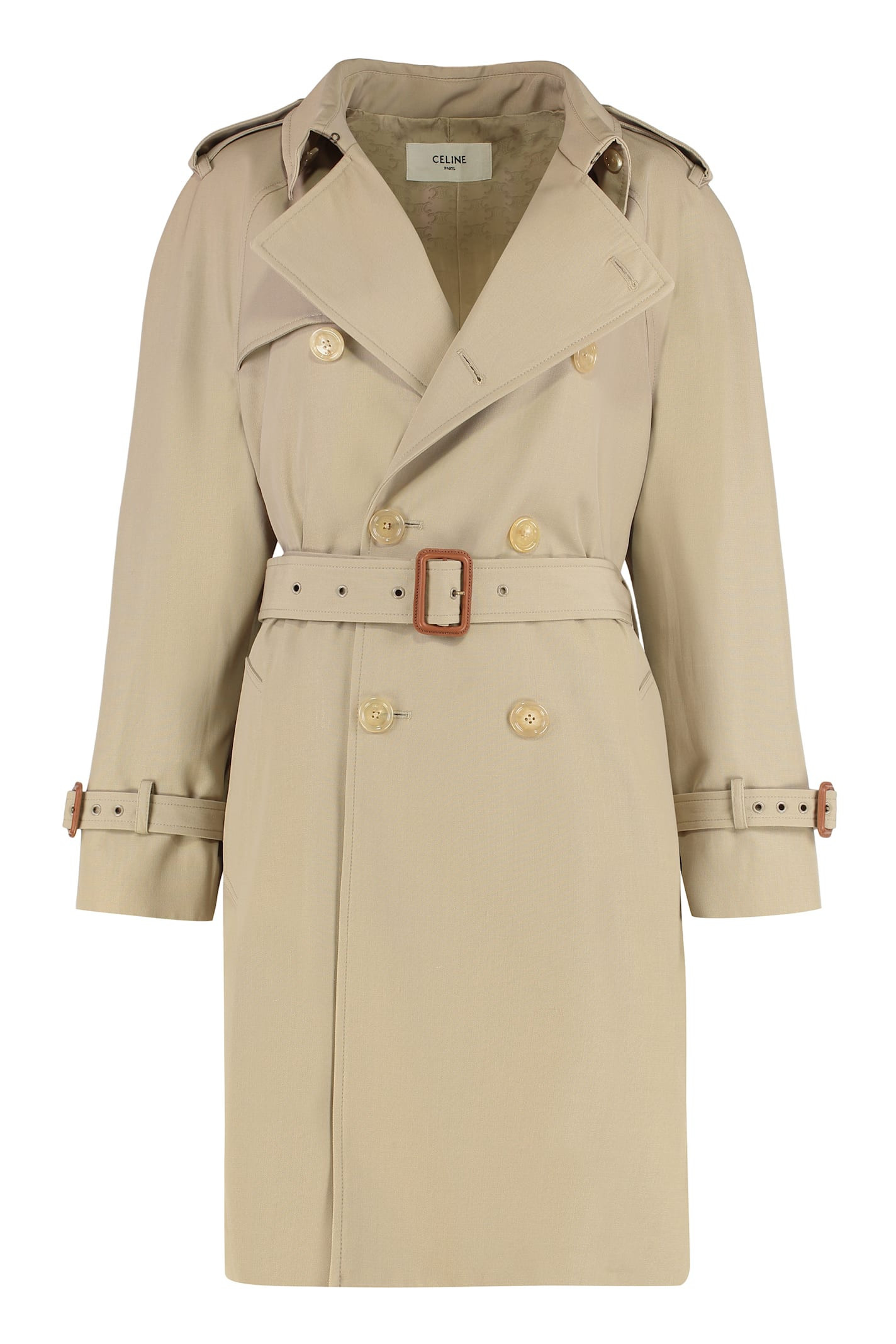 Celine Trench Coat In Mixed Cotton | Italist.com US