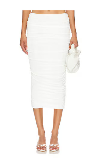 Julia Midi Skirt in White | Revolve Clothing (Global)