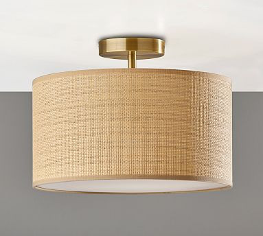 Haven Woven Flush Mount (15'') | Pottery Barn (US)