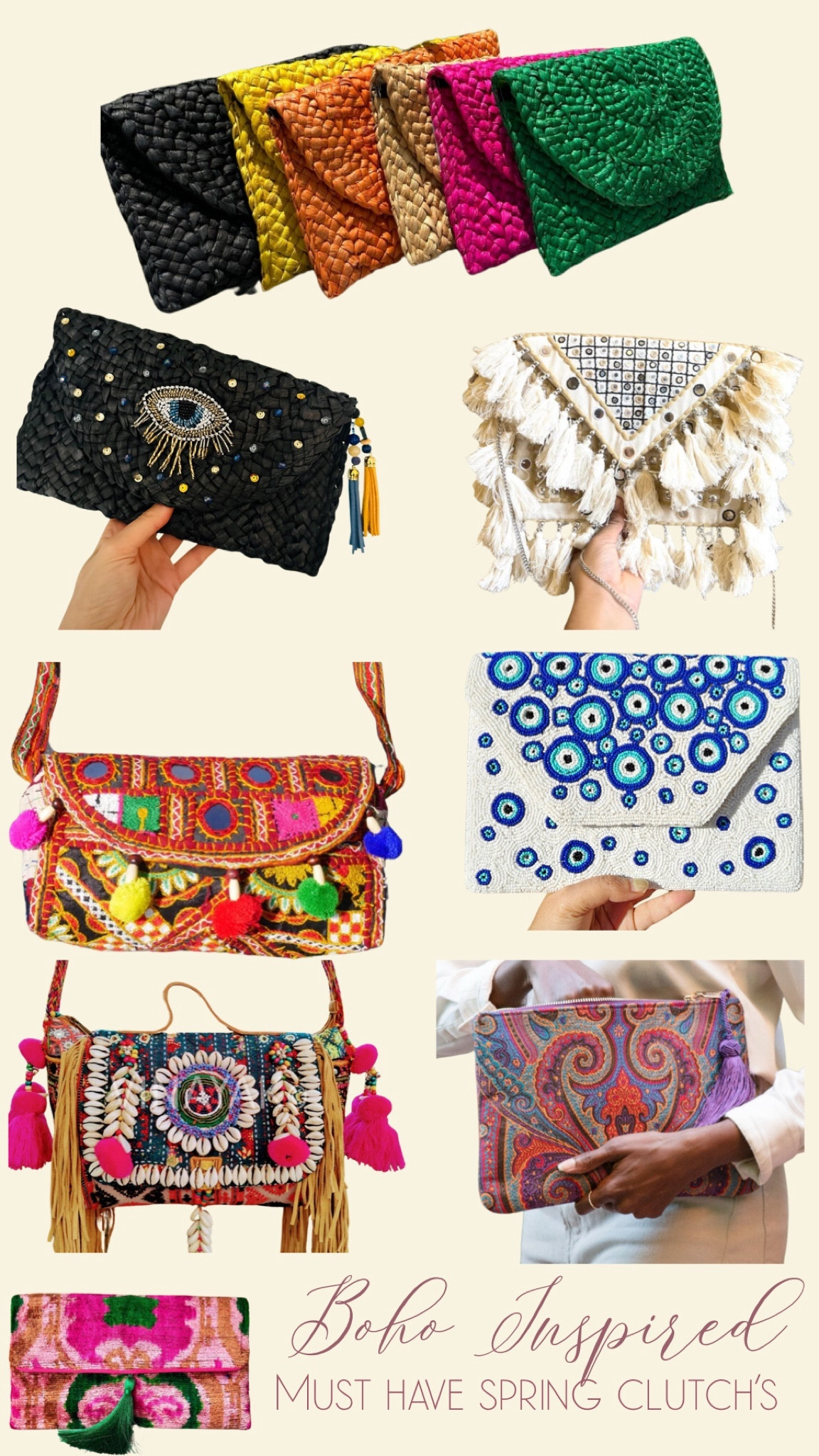 🌸✨ Embrace Your Boho Spirit! ✨🌸

Hey lovely souls! Are you ready to elevate your boho vibe this spring? 

💐 Dive into these collection of must-have boho clutches, perfect for adding a touch of free-spirited flair to any outfit! 

 🌿 From vibrant patterns to earthy tones, I’ve got your spring style covered and guess what? For a limited time only, our tribe gets an exclusive offer! 

🌟 Shop with Etsy and enjoy $5 off orders $50+ using promo code: GIFTMODE. Hurry, this offer dances away after 2/14! 

💃 Let's spread the boho love together! 

💫 Plus, tell me: which clutch is your favorite? Comment below and let's share the boho love! 

🌸 Stay in the boho loop! Subscribe now to never miss out on the latest in boho-chic fashion, hippie-inspired home decor, and soulful style updates. Join my tribe for exclusive offers, style tips, and a sprinkle of bohemian magic delivered straight to your inbox! 

✨#BohoVibes #HippieLife #SubscribeNow #BohoChic #SpringStyle #EtsyFinds #PromoCode #BohoStyle #BohoFashion #BohoLife #HippieChic #BohoAccessories #SpringFashion #EtsyFinds #BohoClutch #ShopLocal #PromoCode

#LTKstyletip #LTKover40 #LTKSpringSale