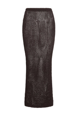 Fontelina Skirt - Espresso Petit Crochet | Monday Swimwear