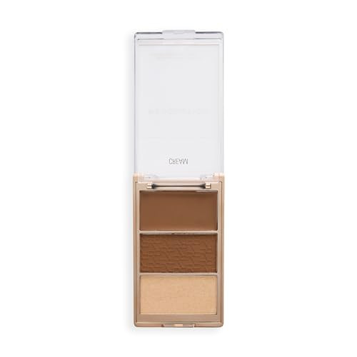 Revolution, Bronze Icon Palette, Cream, Matte, & Shimmer Bronzer Trio for Buildable Glow, Infused with Hyaluronic Acid, Vegan & Cruelty-Free, Golden Medium, 0.09 oz | Amazon (US)
