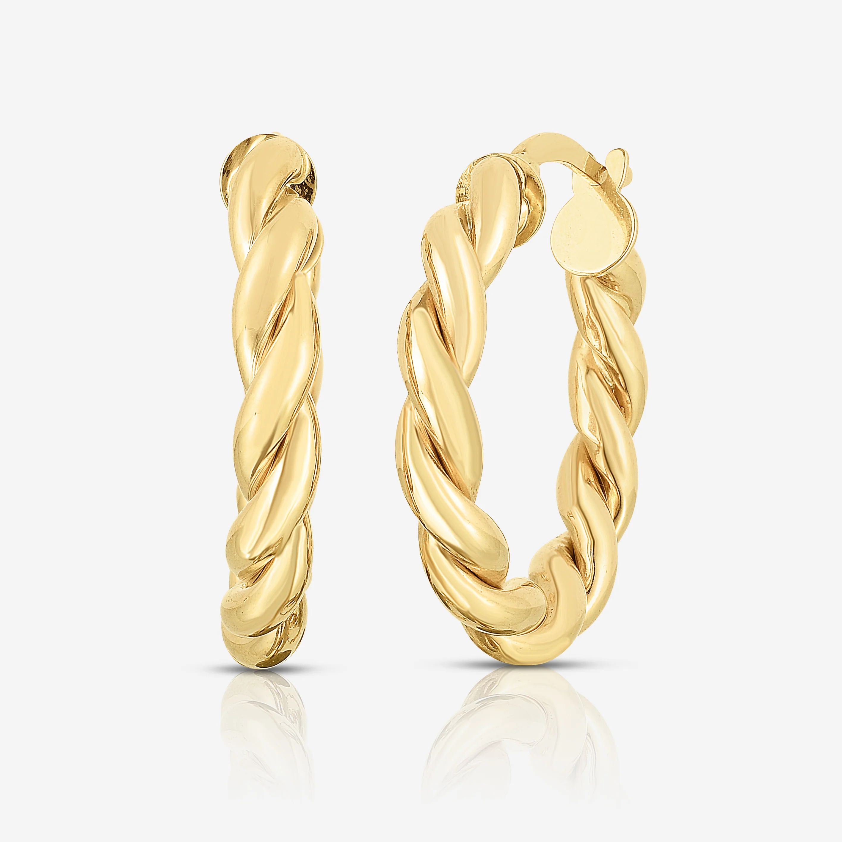 Gold Twisted Hoops | Ring Concierge