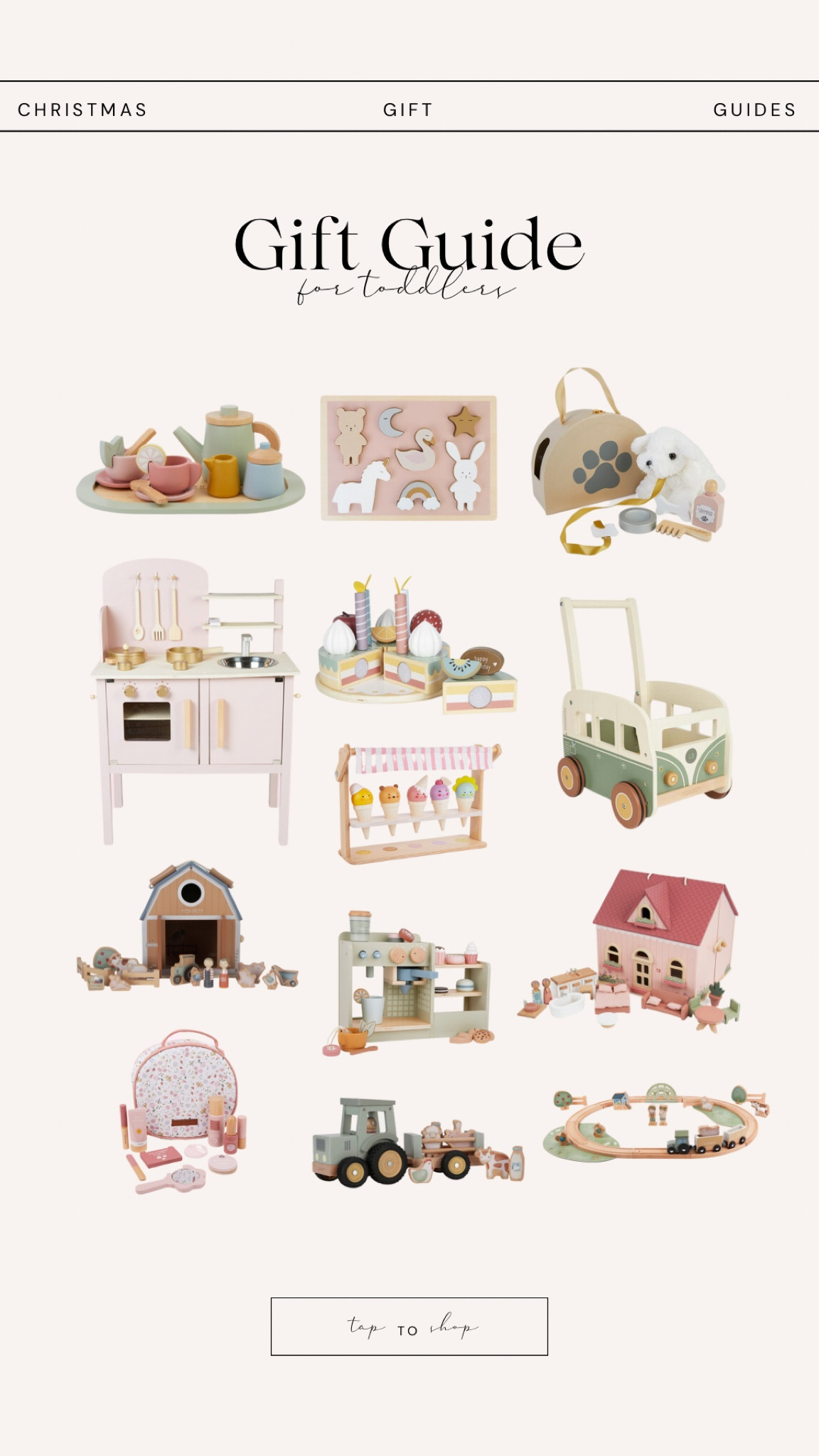 The perfect Christmas gift guide for aesthetically pleasing toys for toddlers ✨

#LTKCyberWeek #LTKHoliday #LTKGiftGuide