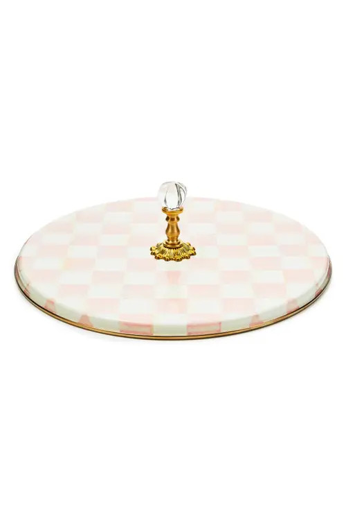 MACKENZIE CHILDS Royal Check Enameled Steel Cheese Course in Rosy at Nordstrom | Nordstrom