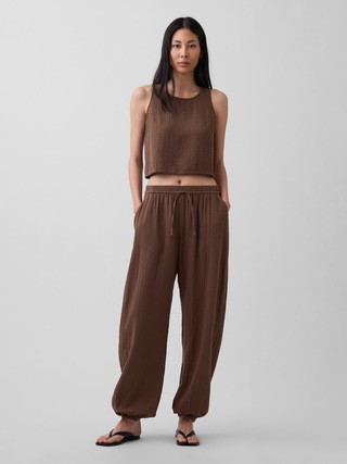 Cotton Gauze Easy Joggers | Gap (US)