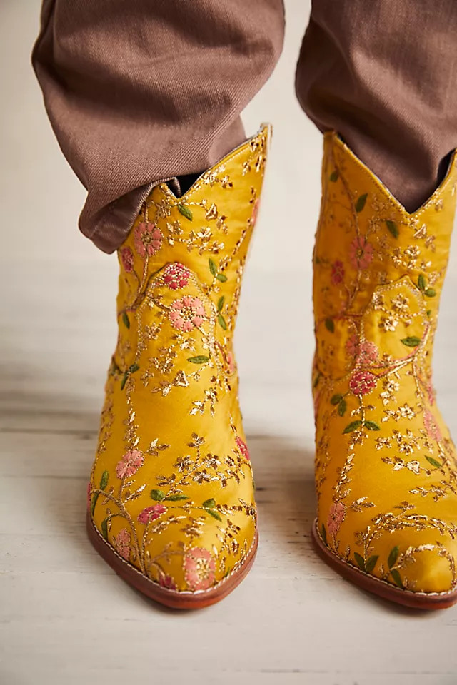 Eloise Embroidered Ankle Boots | Free People (Global - UK&FR Excluded)