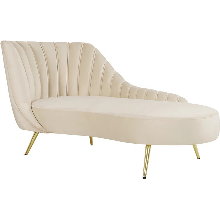Tiberius Velvet Left-Arm Chaise Lounge | Wayfair Professional