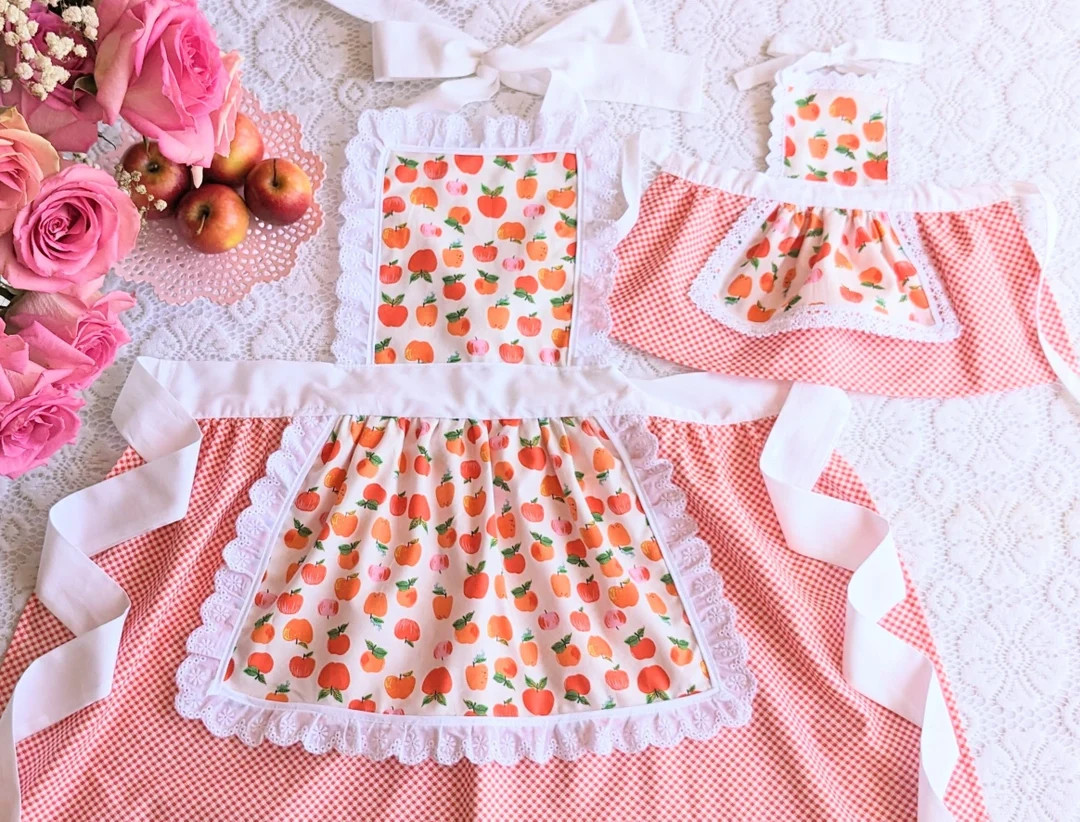 Apple Crisp Apron Matching Apron Afternoon Tea Apron Mommy - Etsy | Etsy (US)