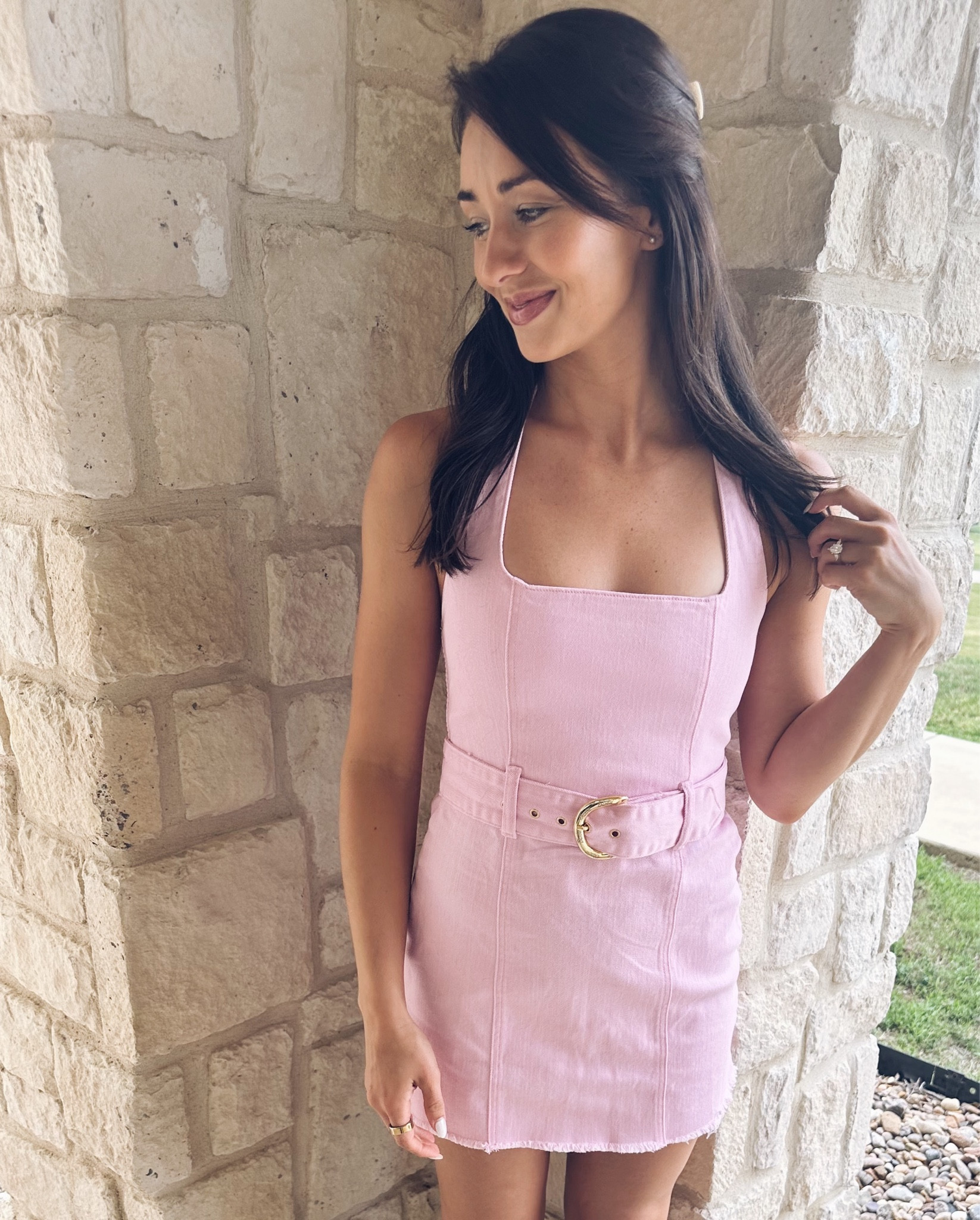 Perfect pink denim dress 🌸

#LTKBeauty