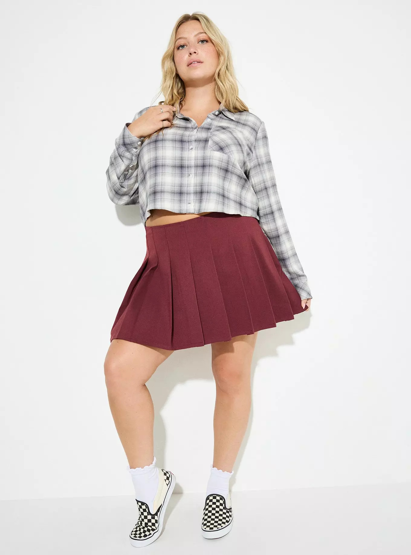 LoveSick Cropped Flannel Top | Torrid (US & Canada)