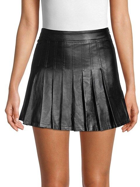 Faux Leather Pleated Skirt | Saks Fifth Avenue OFF 5TH