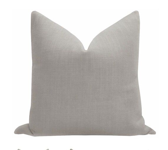 BACKORDER Signature Linen // Grey Pillow COVER ONLY | grey linen pillow | throw pillow | linen | ... | Etsy (US)