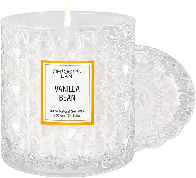 Chloefu LAN Vanilla Bean Highly Fragranced Candle Gifts for Women, Mothers Day Candle Gift, Natur... | Amazon (US)