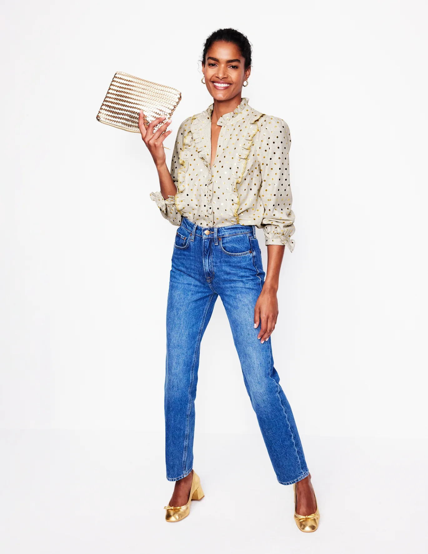 Isla Frill Detail Blouse | Boden (US)