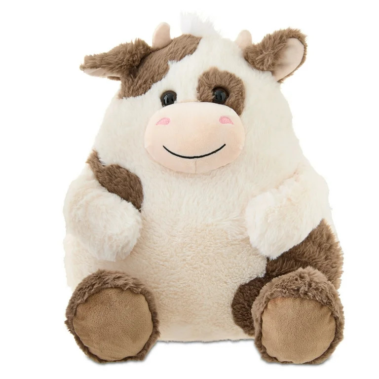 Large Cuddle Cow Plush, Cream and Beige, 13", Valentine's Day by Way To Celebrate | Walmart (US)