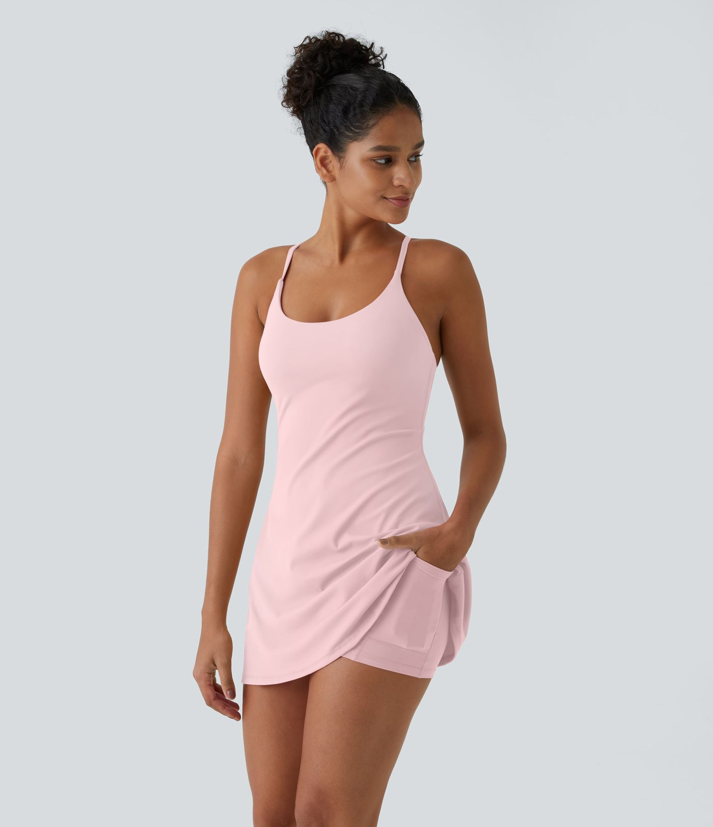 Women’s SoftlyZero™ Plush Backless Active Dress-Easy Peezy Edition - Halara | HALARA