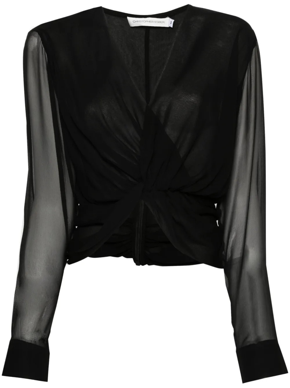 silk sheer blouse | Farfetch Global