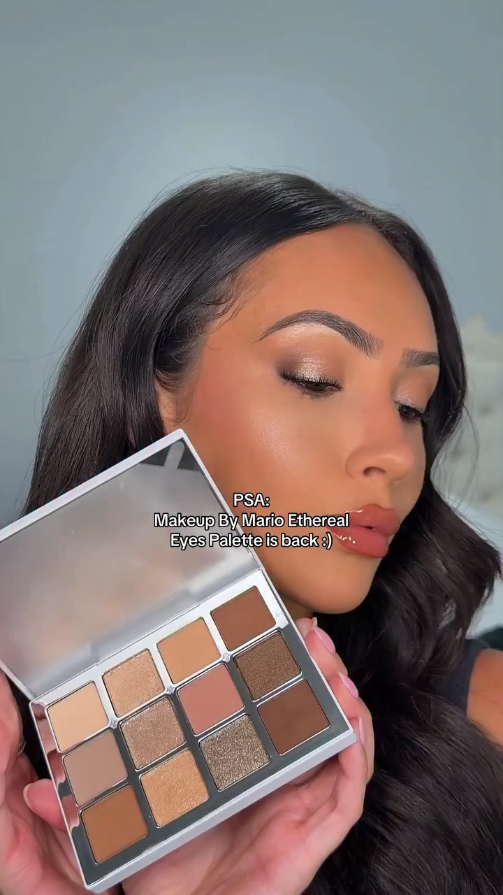 Prepare to be sick of me & this palette🤭✨✨✨ @makeupbymario #makeup #eyeshadowpalette #eyeshadowlooks #makeupbymario #makeupinspo