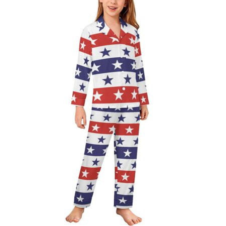 SKYSONIC Cozy Kids Pajama Set - Boys and Girls American President Day Kids Long Sleeve Top and Pants 2 Piece Pajama Set Sleepwear Loungewear for Boys Girls 120CM | Walmart (US)