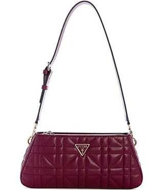 Guess Edita Shoulder Bag - Burgundy | Dillard's