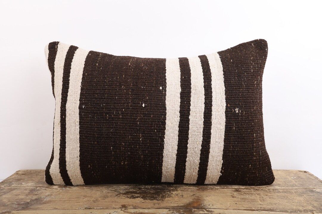 Natural Kilim Pillow, 16x24 Kilim Pillow, Hemp Kilim Pillow, Turkish Kilim Pillow, Decorative Thr... | Etsy (US)