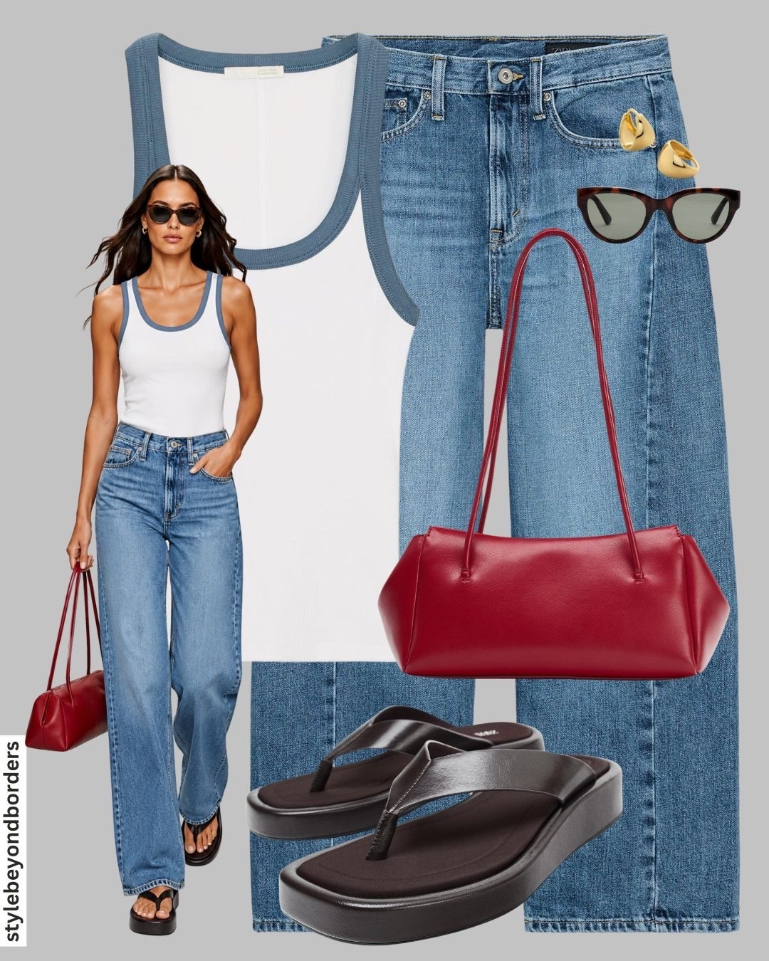 Contrast trim vest top outfit 🙋🏻‍♀️🙋🏻‍♀️🙋🏻‍♀️



Tags: contrast trim outfit, vest, jeans, wide leg jeans, flip flop sandals, red bag, zara

#LTKsummer #LTKtravel #LTKstyletip