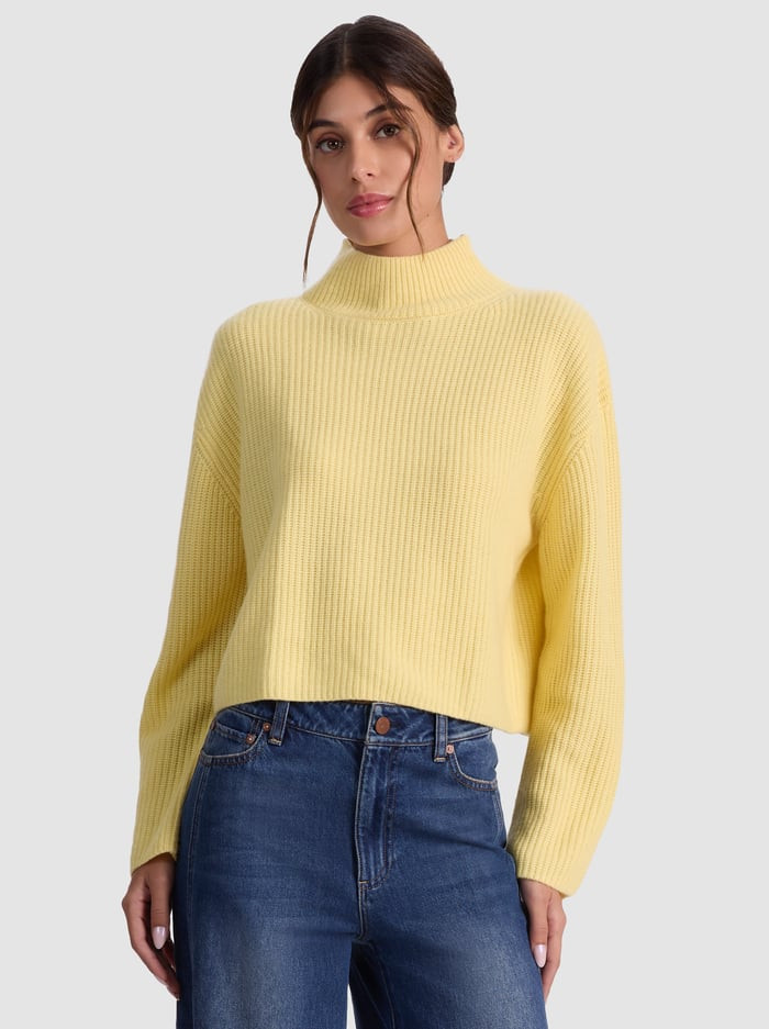 NANCE RIBBED TURTLENECK | Alice + Olivia