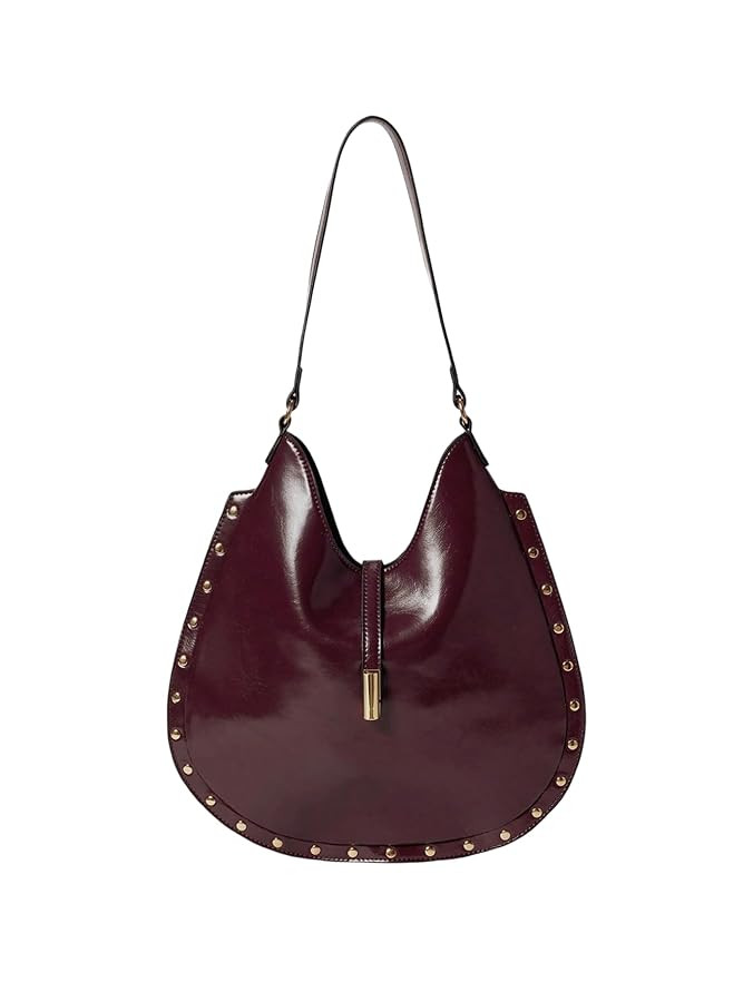 Milumia Women's Studded Hobo Shoulder Bags Vintage Top Handle Slouchy Tote Bags | Amazon (US)