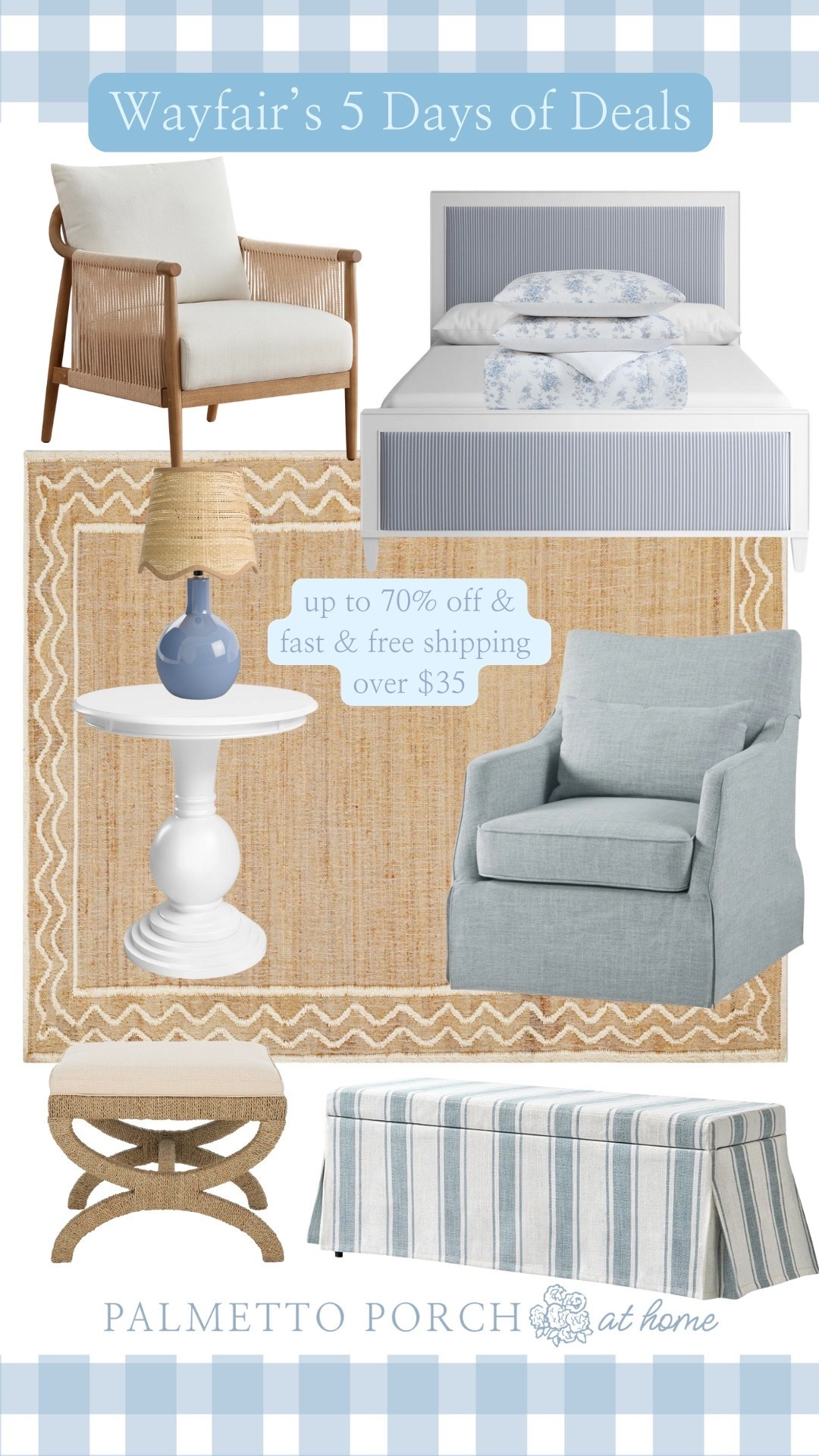 @wayfair 5 days of deals! Classic coastal home decor & furniture up to 70% off and fast & free shipping over $35 #wayfair partner #ad


#LTKHome