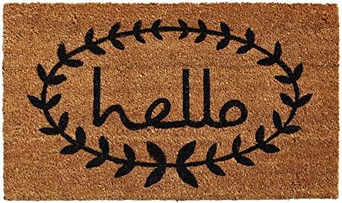 Calloway Mills 121813048 Calico Hello Doormat, 30" x 48", Natural/Black | Amazon (US)
