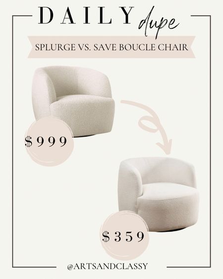Found the most amazing dupe for the trending CB2 white boucle chair for a third of the price! This chair from Wayfair is almost identical and on sale now.

#LTKhome #LTKFind #LTKsalealert