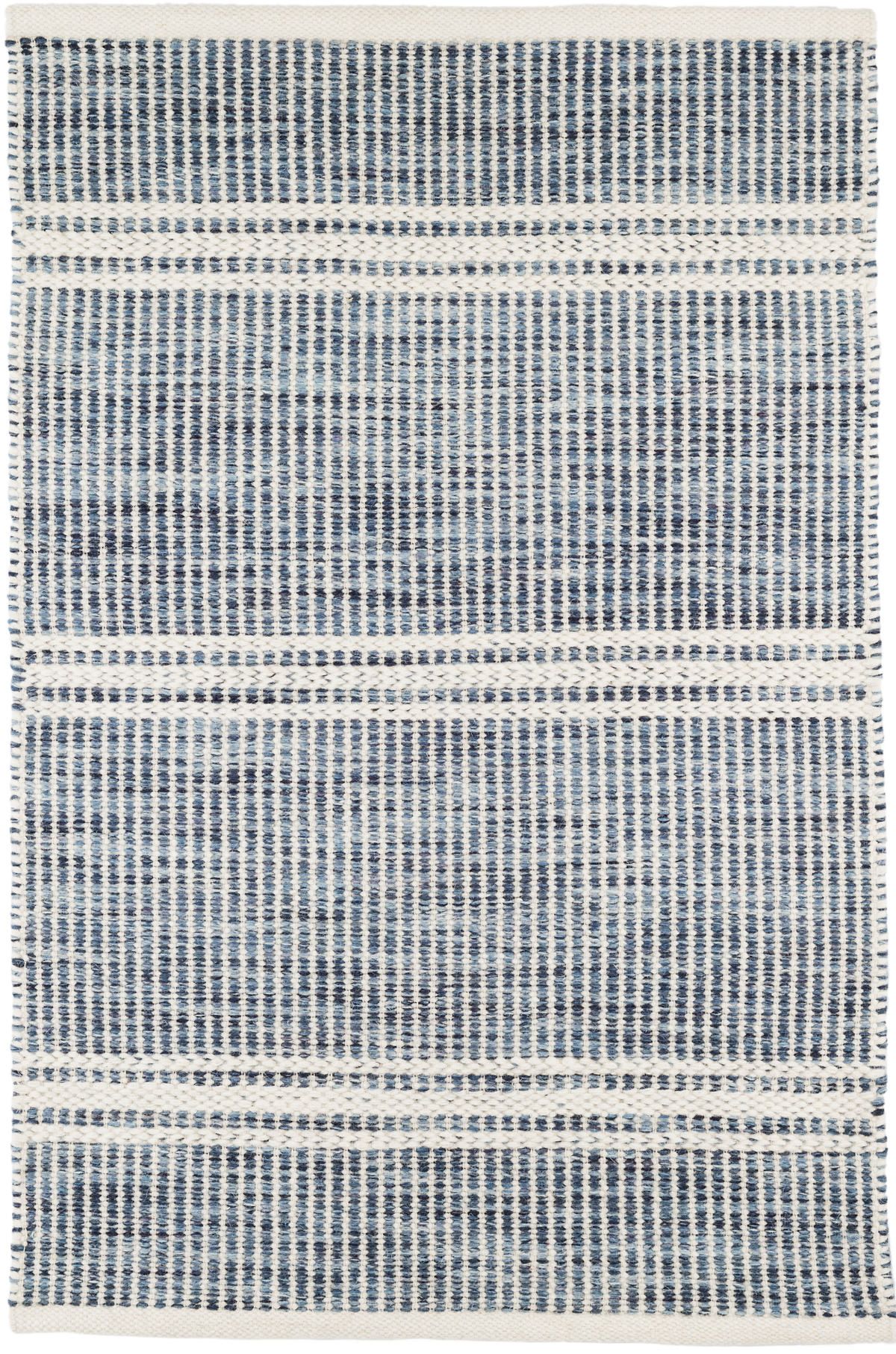 Malta Blue Woven Wool Rug | Dash & Albert | Annie Selke
