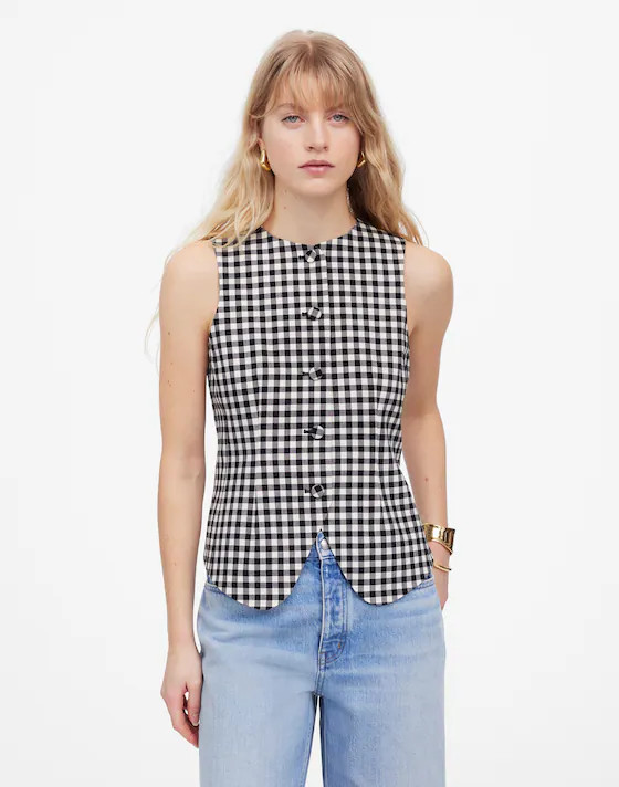Single-Breasted Crewneck Vest | Madewell