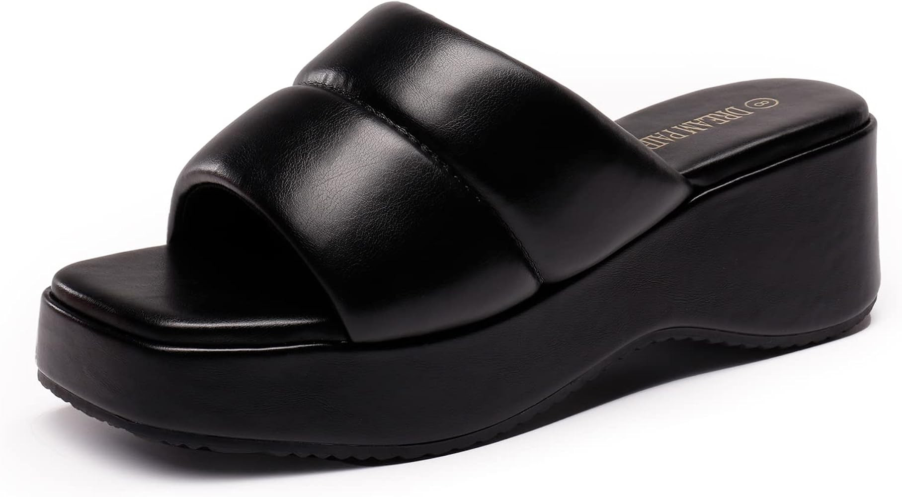 DREAM PAIRS Womens Slip on Slides Wedges Platform Cute Walking Comfort Sandals | Amazon (US)