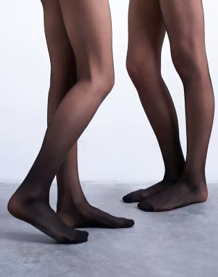 Topshop 2 pack 15 denier tights in black | ASOS | ASOS (Global)