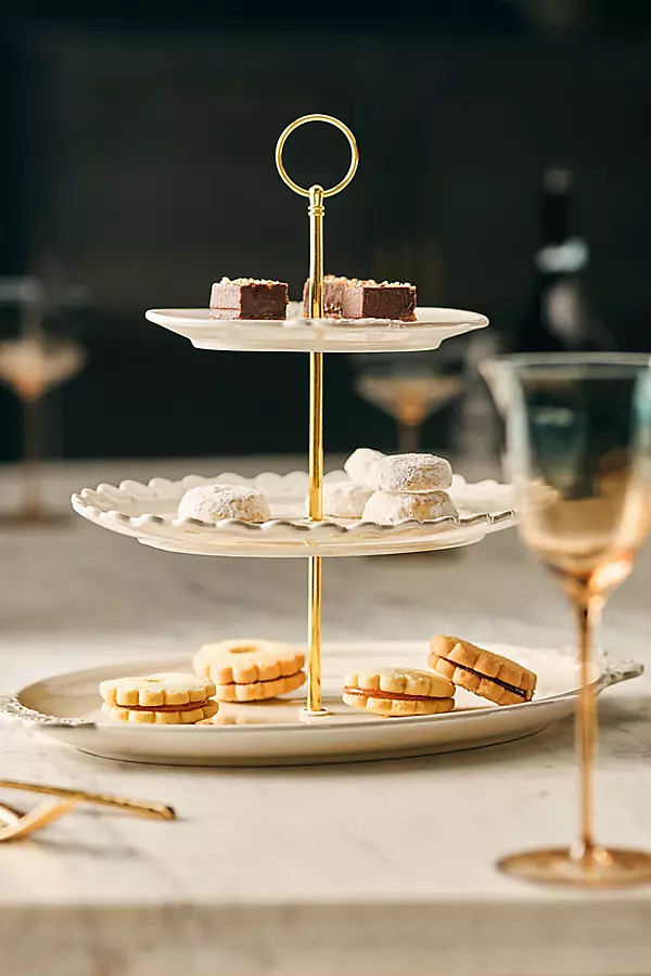 The Met x Anthropologie Stoneware Dessert Stand | Anthropologie (US)