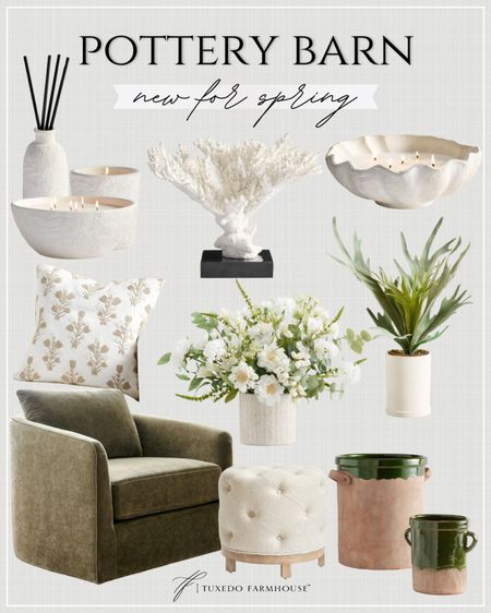 Pottery Barn - New for Spring

Don’t miss out on these sensational seasonal from Pottery Barn!

Spring, seasonal, home decor, plants, vases, candles, accent chairs, planters, scents , pillows, stems

#LTKhome #LTKSeasonal