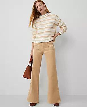 The Petite Patch Pocket Corduroy Flare Pant | Ann Taylor (US)