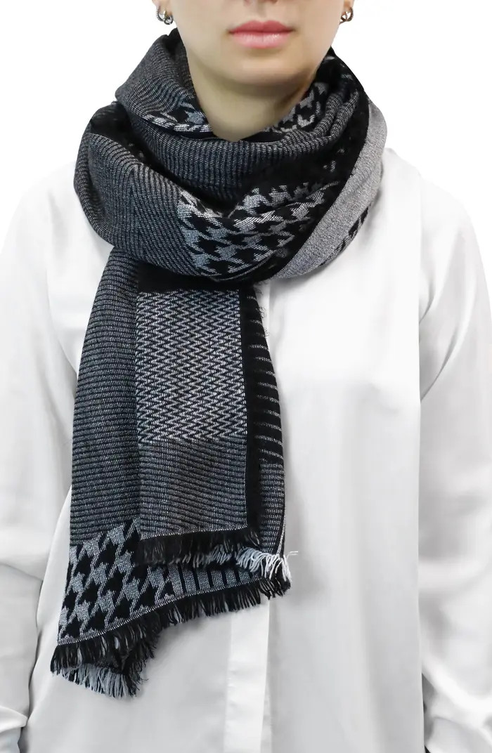 Patchwork Yarn Dyed Fringe Scarf | Nordstrom