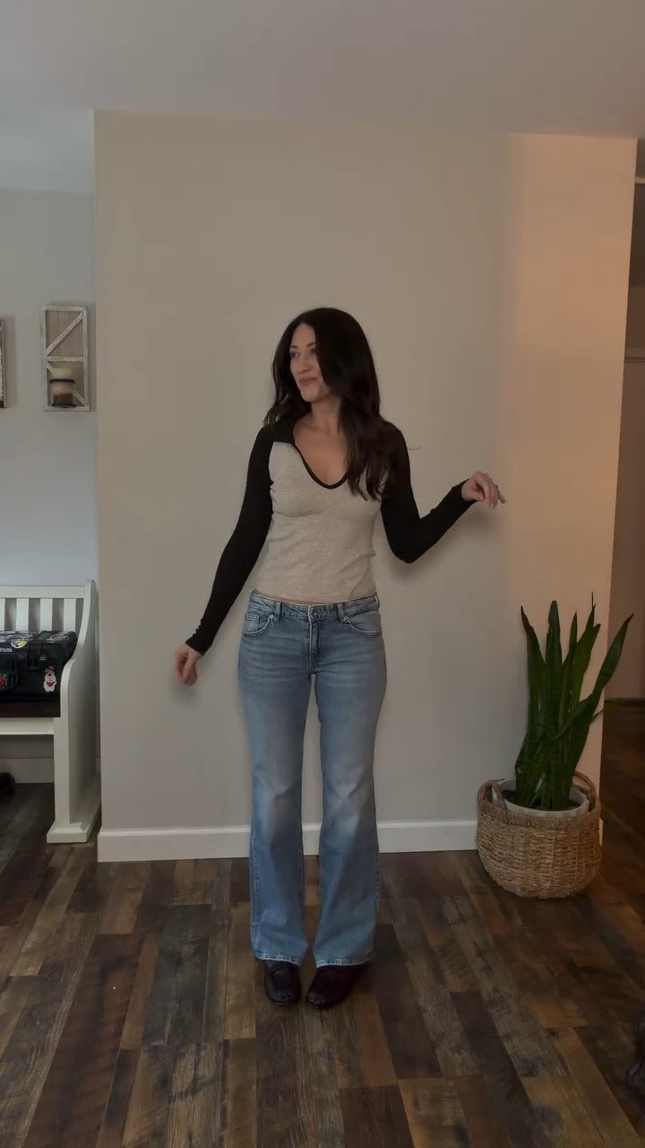 These low rise jeans are honestly so comfortable! 👏🏼 wearing the 28” jeans and small top 

The top is my new favorite - it has a nice fit and will be cute with cut off shorts in the spring 

#Outfits #2000sjeans early 2000s jeans | low rise jeans

#LTKOver40 #LTKSaleAlert #LTKTall