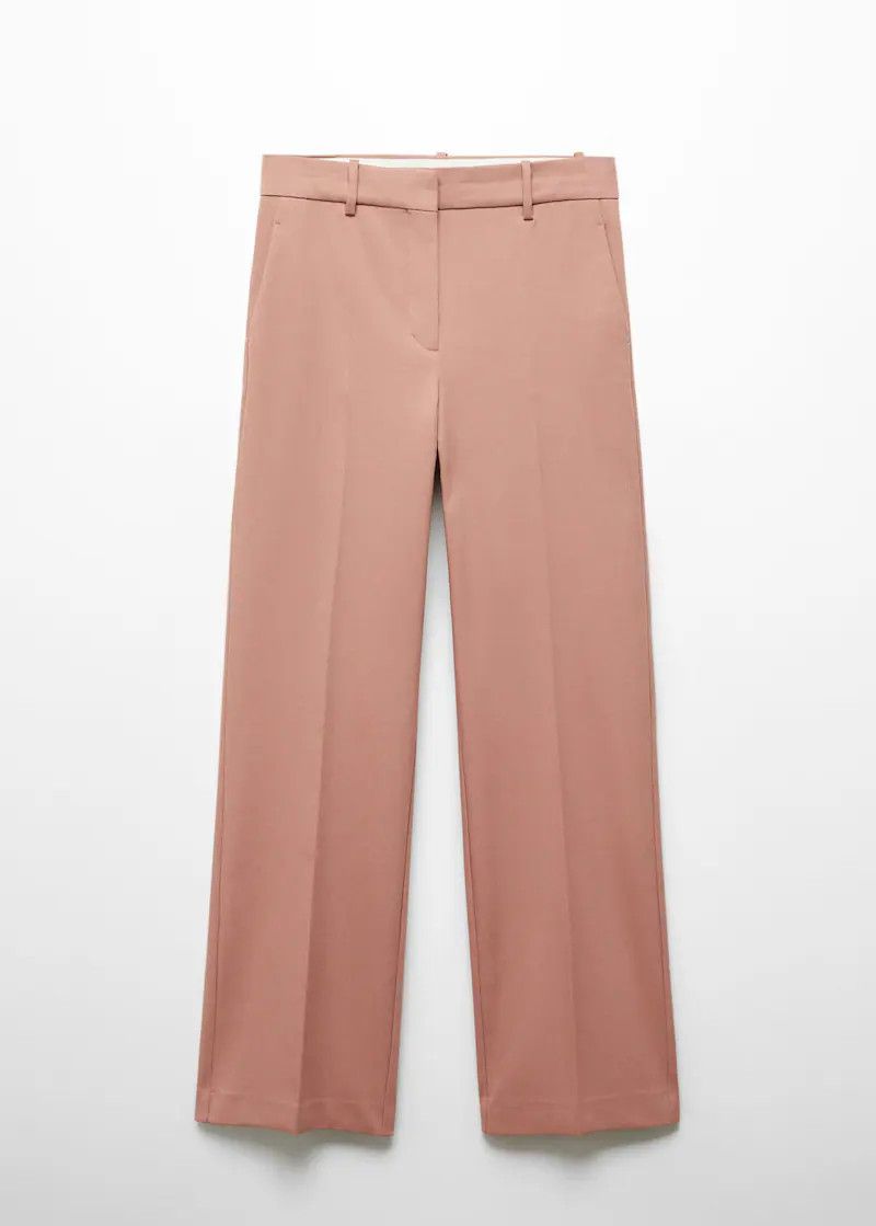 High-waist straight trousers | MANGO (UK)