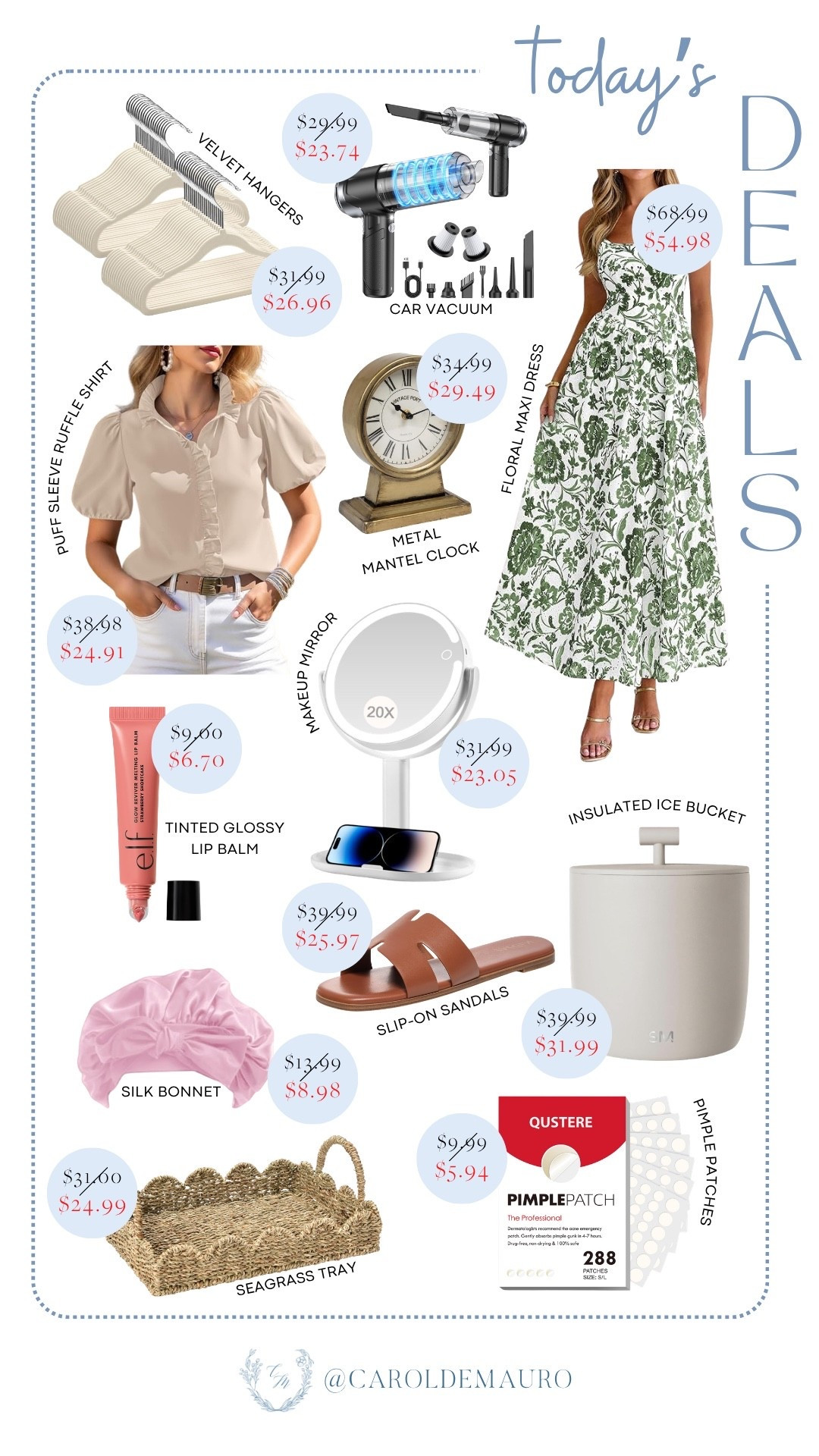 sale alert, today's deals, on sale now, fashion deals, summer dress, puff sleeve top, summer sandals, ice bucket, hosting essential, home organization, home decor, tinted lip gloss, pimple patch, car vacuum, beauty finds