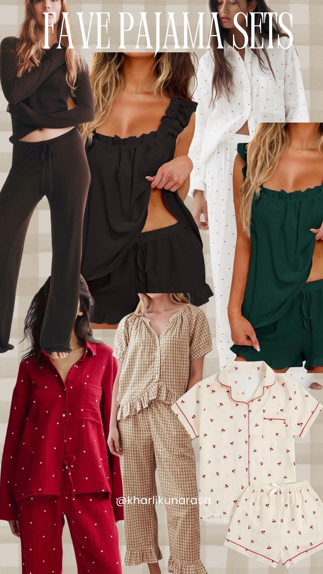 all my fave pj sets 😴