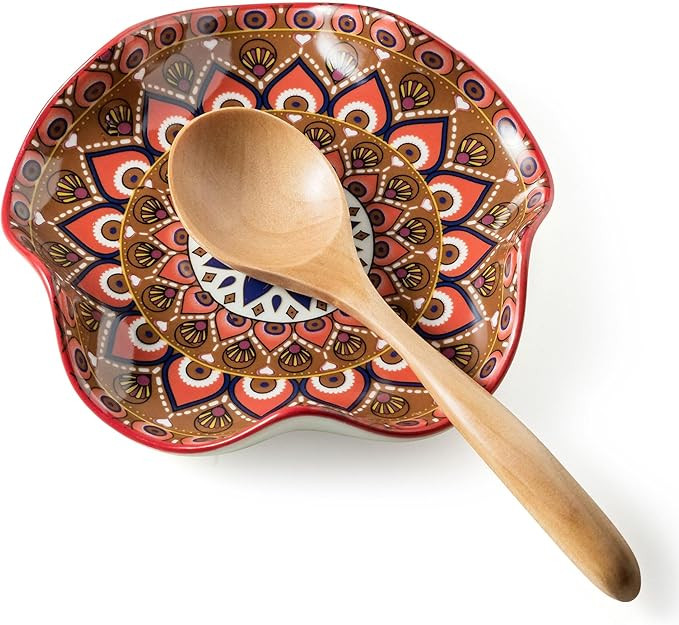 Spoon Rest for Stove Top, 5.3in Spoon Holder Utensil Rest, Ceramic Spoon Rests for Kitchen Counte... | Amazon (US)