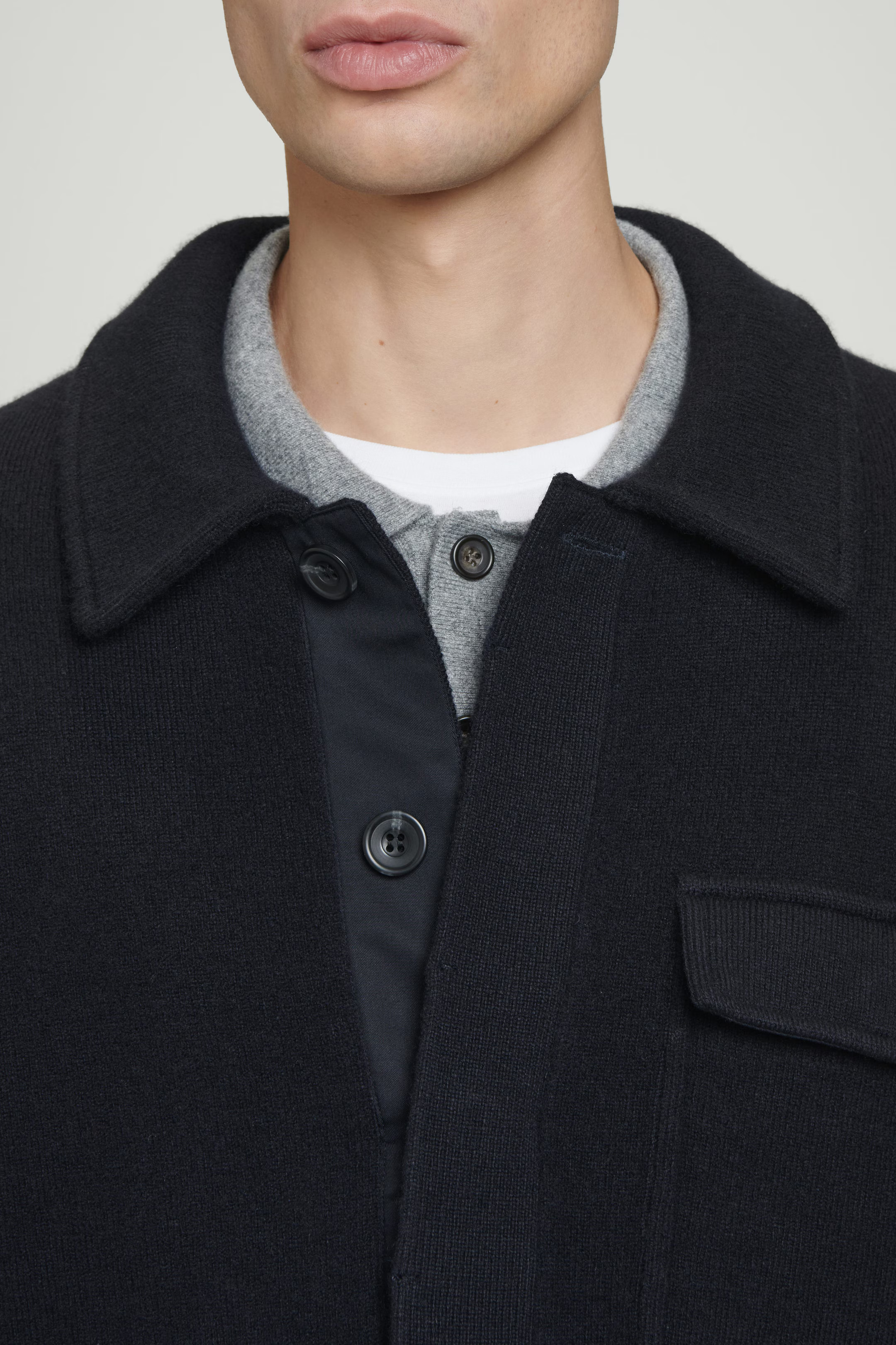 RELAXED DOUBLE-FACED WOOL OVERSHIRT - NAVY | COS (AU)