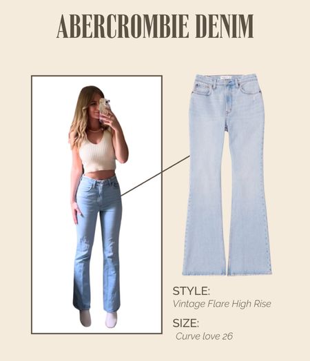 Vintage flare Abercrombie jeans! Wearing the curve love line  

#LTKSeasonal #LTKBacktoSchool #LTKsalealert