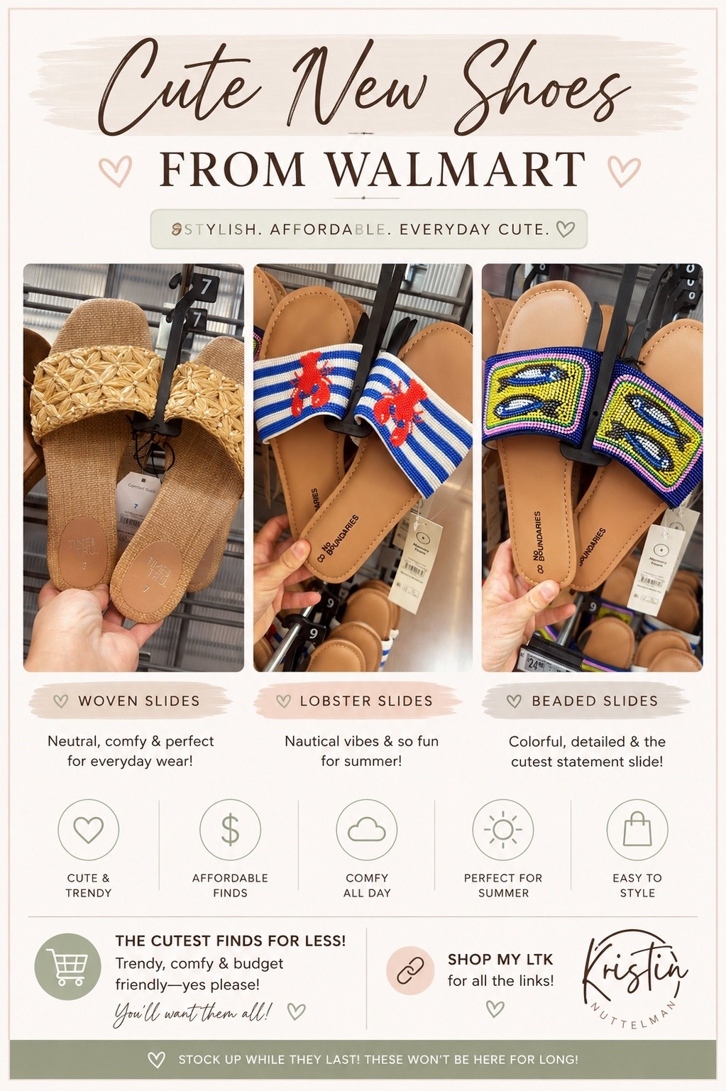 Okay Walmart… these are adorable! 😍

Cute, comfy, and budget-friendly summer slides. Which pair is your favorite?

🛒 Shop my LTK before they sell out!

#LTKSeasonal #LTKU #LTKootd