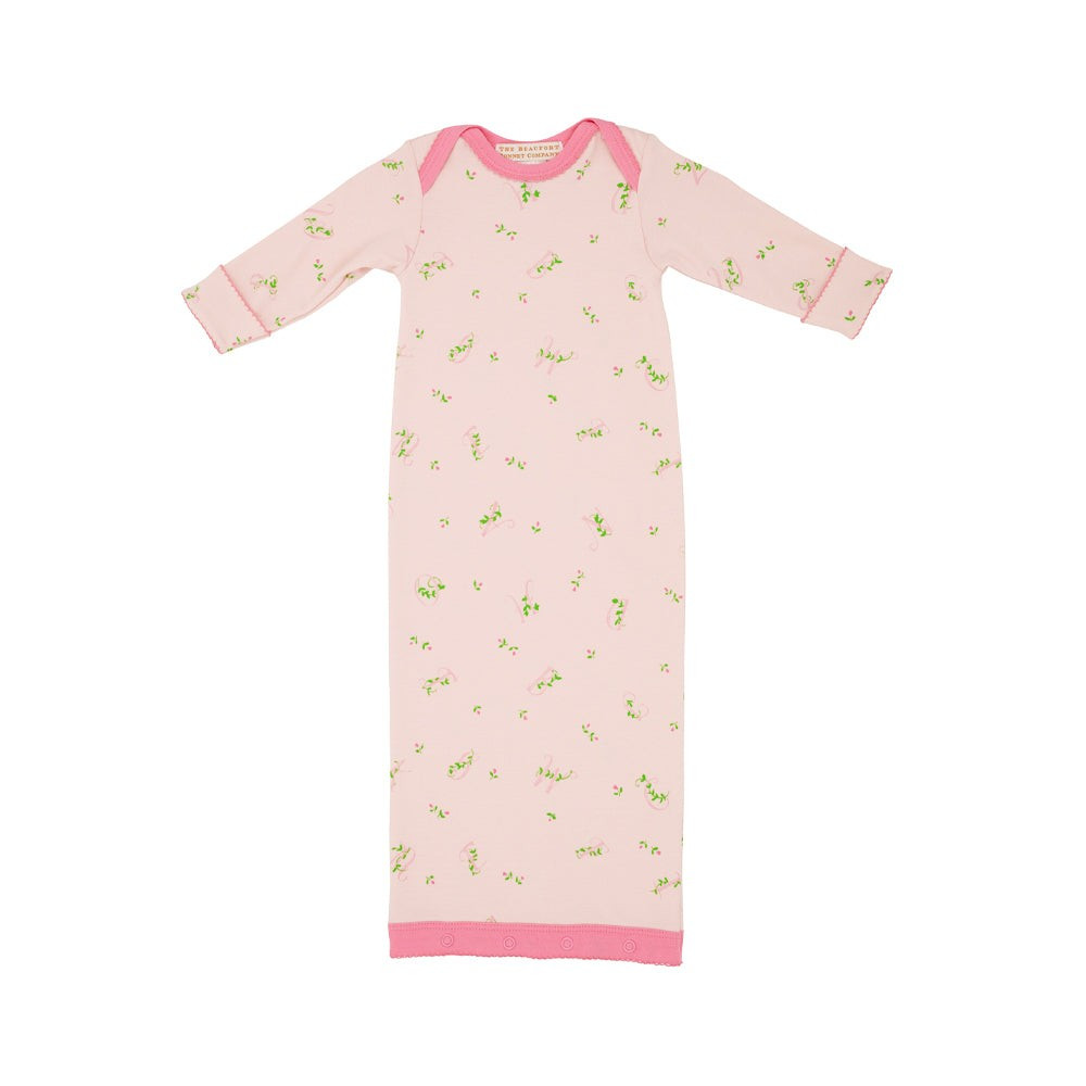 Sadler Sack Gown - Linden Hall Letters with Hamptons Hot Pink | The Beaufort Bonnet Company