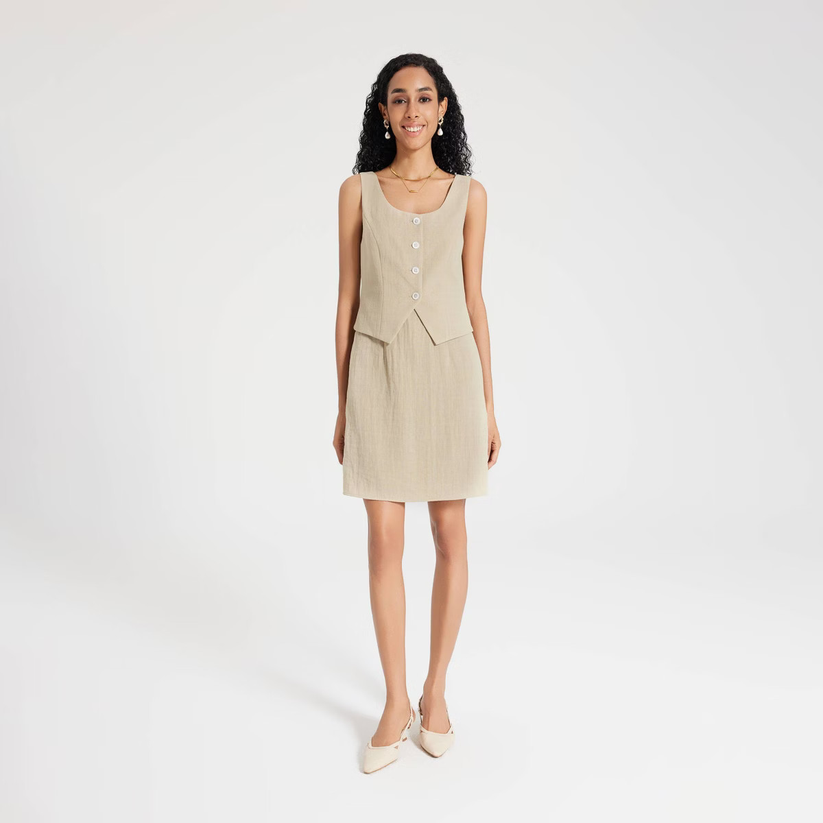 Women's Waistcoat Mini A-Line Dress - A New Day™ | Target
